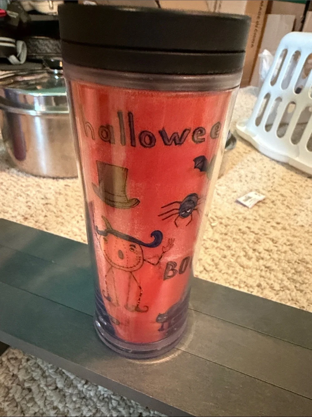 Starbucks Halloween Holographic 8oz Ghost Travel Tumbler - Orange